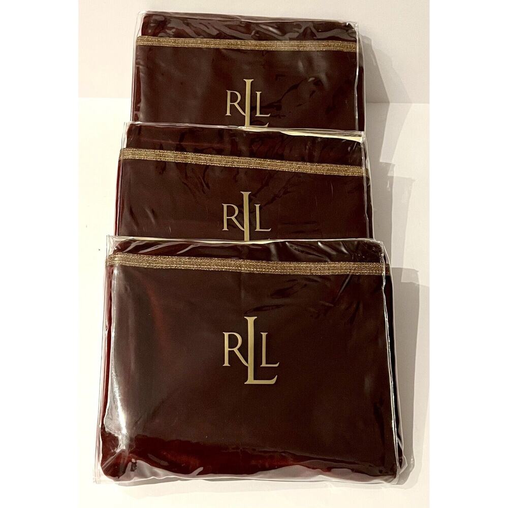 3 Ralph Lauren Venetian Court Burgundy Velvet Eurosham NWT. Get All 3 Right Here